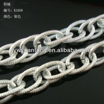 silver color chain double cross link chain