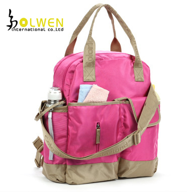 Large Capacity Pink Diaper Backpack (DW-MO1446)