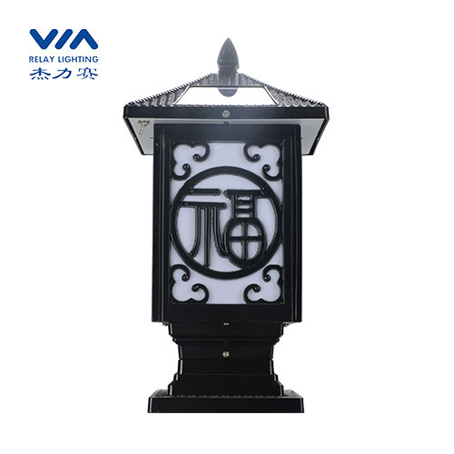 Outdoor waterproof solar column headlight