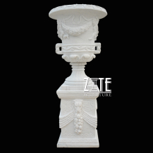 Detailed Carving Classic marble urn stone flowerpot for sale