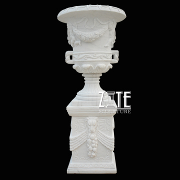 Detailed Carving Classic marble urn stone flowerpot for sale