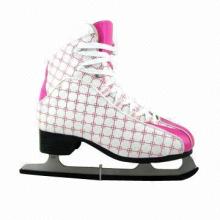 Girls pink figure ice skates