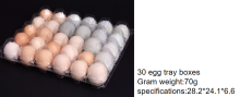 30 holes plastic egg tray packing for supermarket