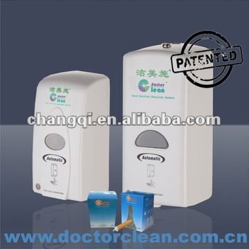 Automatic hand antiseptic spray dispensers with disposable bag, sterilizer dispensers