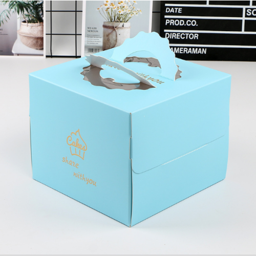 Custom Birthday Paper Cake Box withHandle Window