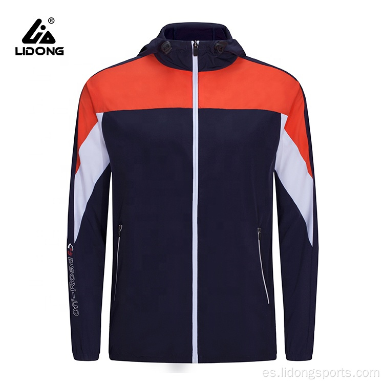 Chaqueta deportiva de cremallera frontal delgada de manga larga