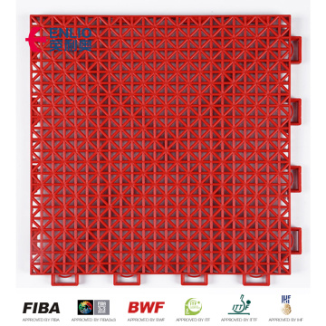 Bahan ramah lingkungan polypropylene interlocking anti slip lantai basket outdoor lantai lapangan