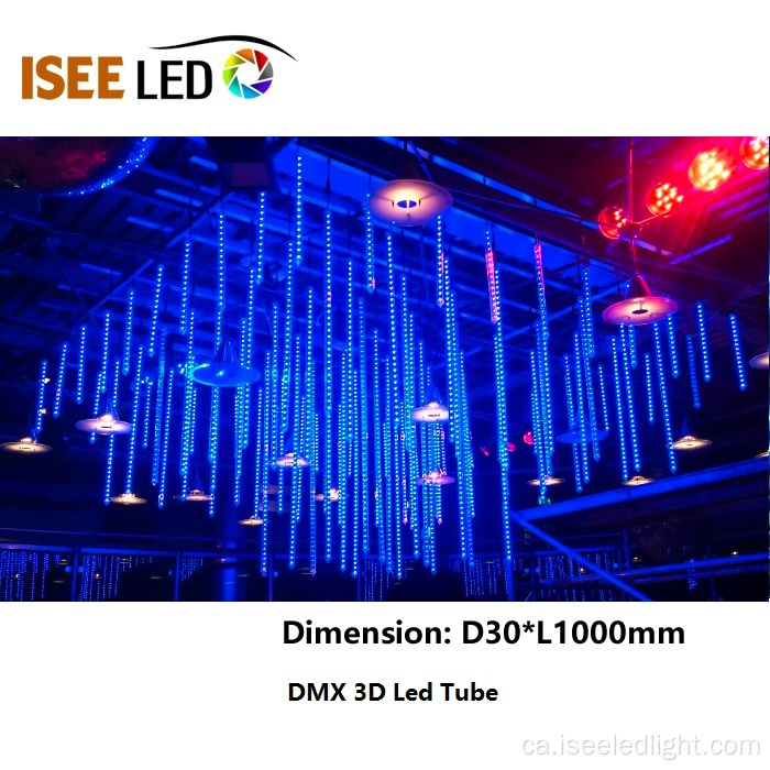 Il·luminació en etapa de tubs de píxels 3d dmx