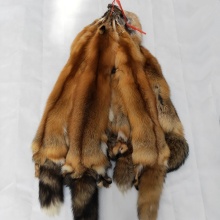 China factory wholesale High Quality tanned red fox fur skin real red fox fur