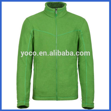 Man olive green fleece jacket without hood