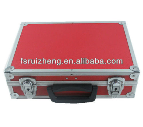 Lastest red diamond ABS surface professional aluminum tool case with tool panel & adjustable divier RZ-C116