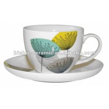 breakfast cafe ceramic saucer & cup sets