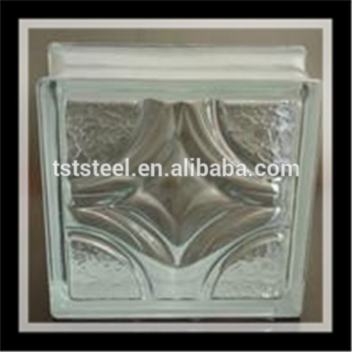 cycle rhombus pattern glass block/brick for building decoration