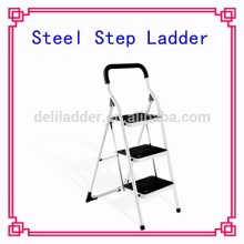 stainless steel househodl ladder, steel steps library ladder
