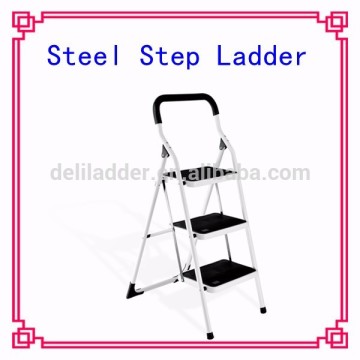 stainless steel househodl ladder, steel steps library ladder