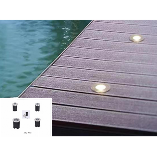 Outdoor LED underwater lights for square fountains