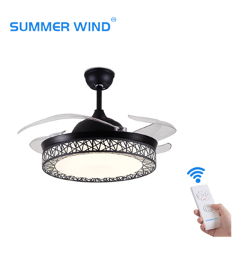 Woderful design black color ceiling fan light