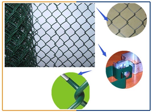3.0mm PVC Chain Link Fence For Football Ground