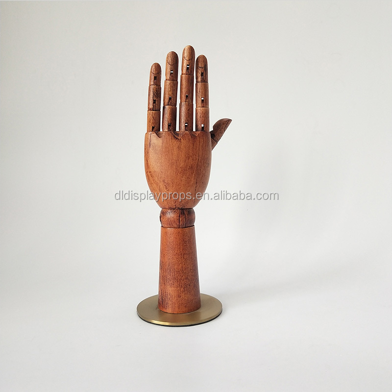 Fashion DLS72 Beech Wood Mannequin Arms, Jewelry Display Hand With Metal Base