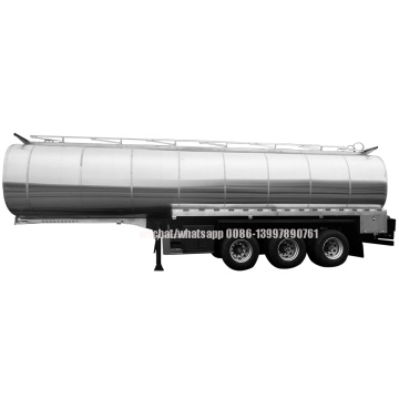 Aceite comestible/ leche/ productos lácteos Liquid Food Grade Transportation 3 Axes Semi trailer