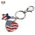 Metal Company Logo USA Logo Heart KeyChain