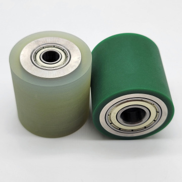 Polyurethane Rubber Coated Rollers OEM Silicone Roller with Bearings Hardness 50-90A Roller for Textile Machinery