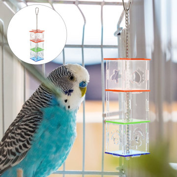 Parrot Hanging Foraging Feeder Acrylic Food Holder Training Pet Pet Supply