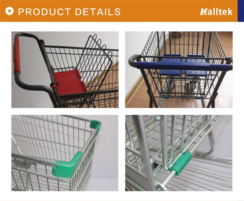 Useful American metal supermarket shopping cart