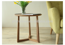 2016 new round modern solid wood coffee table