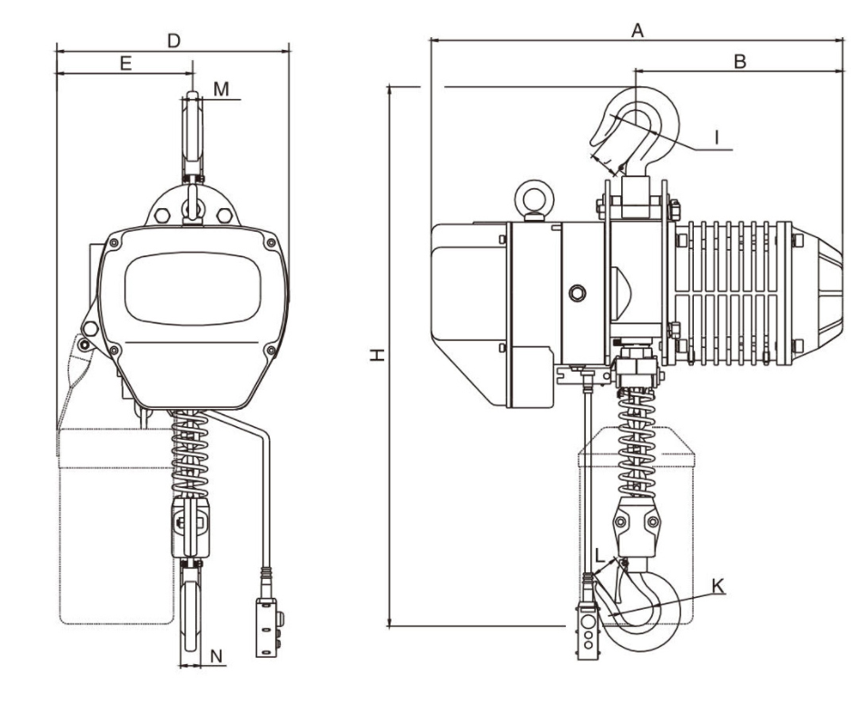 inner structure of chain hoist