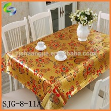gold and silver embossed pvc table cover