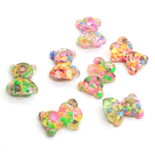 Μικτό Χρώμα Glitter Bowknot Cute Resin Αξεσουάρ μαλλιών Κορίτσια στολίδια κρεβατοκάμαρας Τηλέφωνο Shell Διακοσμητικά χάντρες