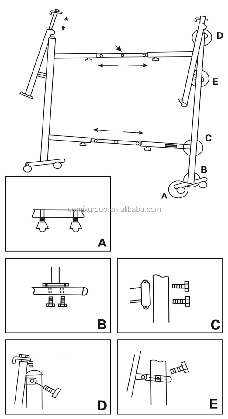 Comix Height and Width Both Adjustable Smart White Board Stand