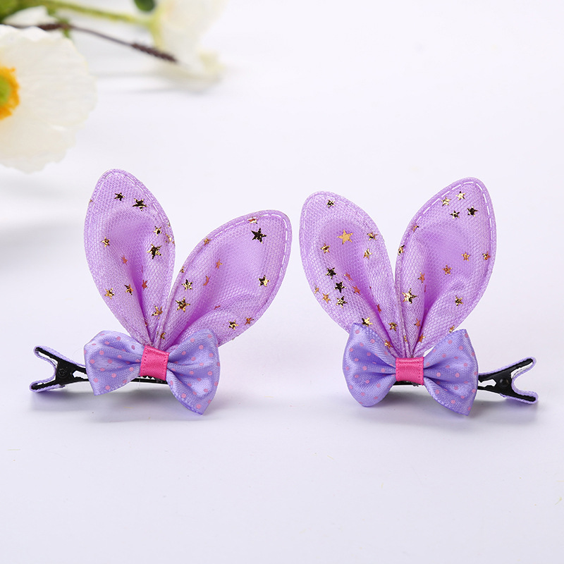 Bow tie rabbit ear hairpin rabbit ear clip (6)