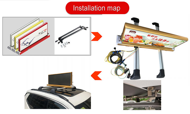 taxi top led sign