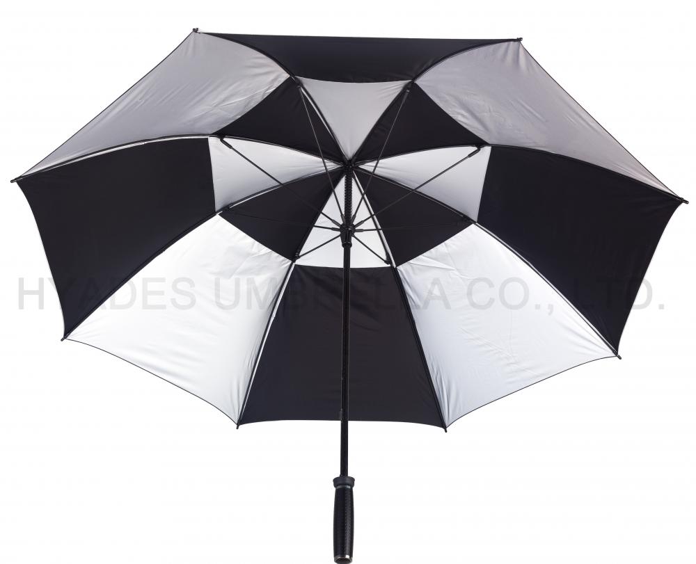 Parapluie de golf noir et blanc