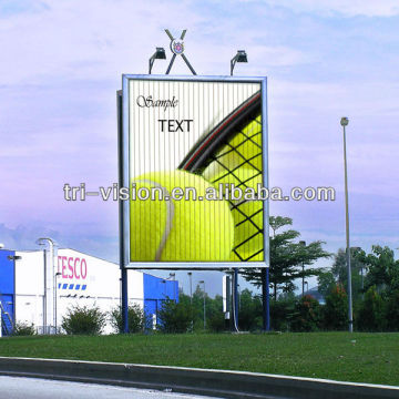 Double Poles Advertising OEM Trivision Billboard