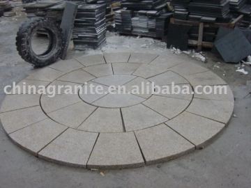 granite slabs and pavement