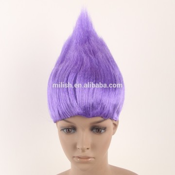 MPW-0409 carnival party halloween crazy costume synthetic big purple troll wig