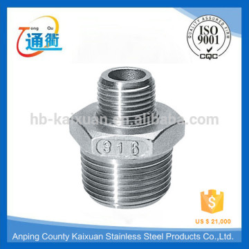 304/316 stainless steel hex nipple,male hex nipple,reducing hex nipple