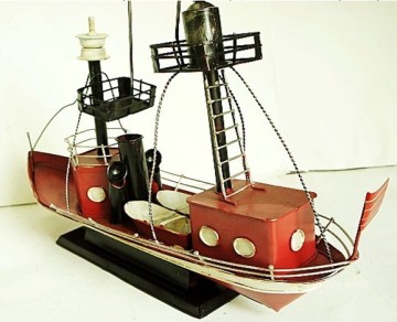 Antique Metal Ship Model
