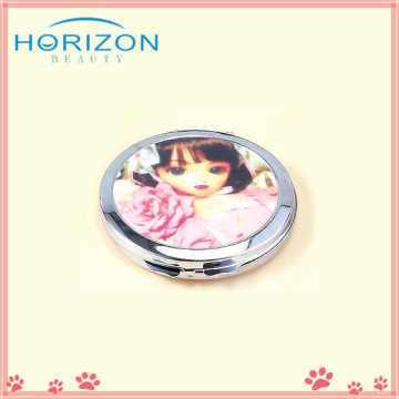 promotional fashion silver pocket mirror