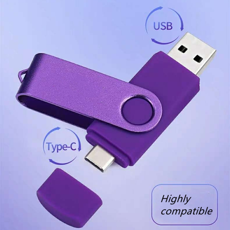 محرك فلاش USB كلاسيكي دوار مخصص من النوع ج