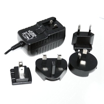 interchangeable international plug switching power adapter