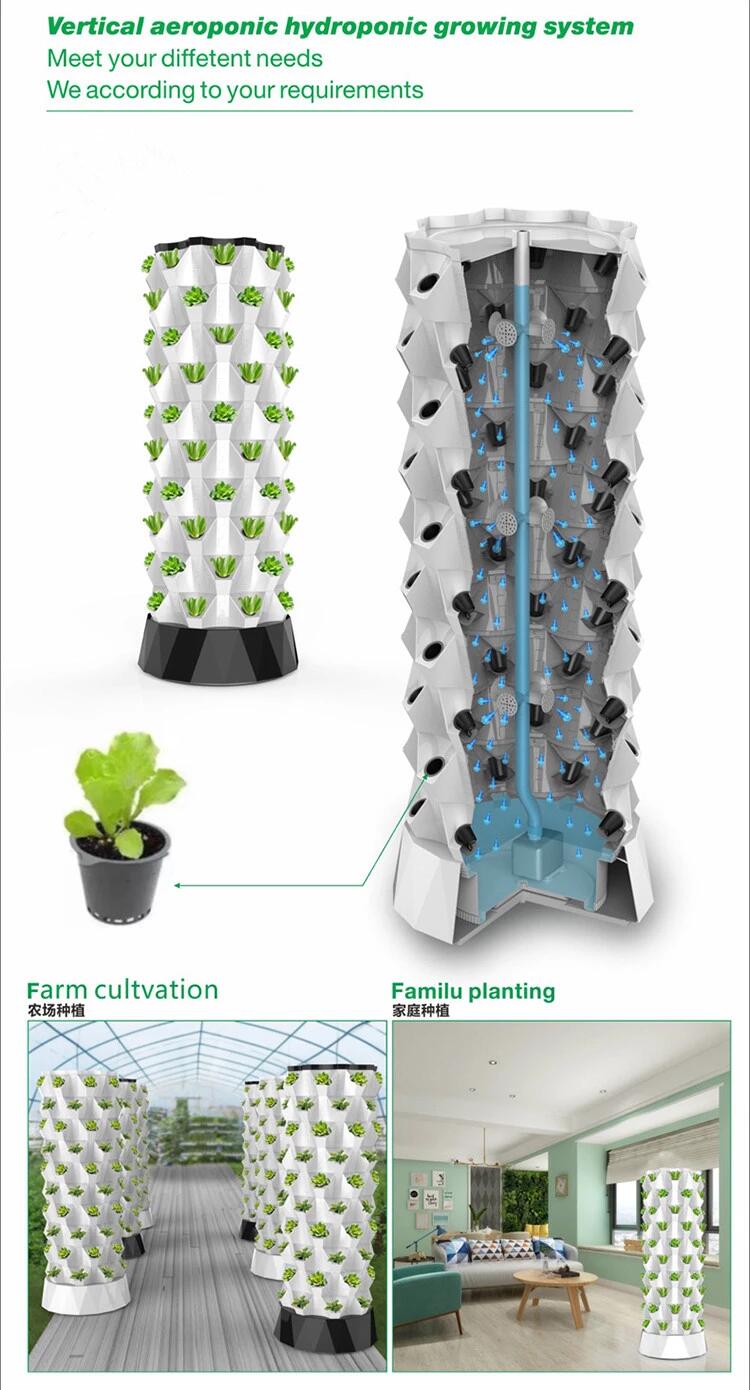 Strawberry Aeroponic Systems Vertical growing tower