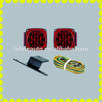 12V Red LED Trailer Light Kit