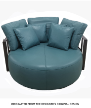 Italian light luxury round sofa