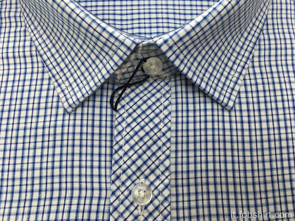 Camicia da lavoro scozzese 100% cotone tinto in filo