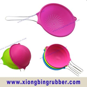 FDA or LFGB standard durable silicone round strainer