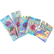 Holographic Iridescent Silver Backed Aluminized Mylar Ziplock Bag